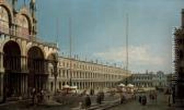 The Piazza San Marco, Venice,
Looking Towards The Procuratie Nuove And The Church Of San Geminiano
From The Campo Di San Basso - view 1