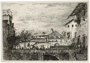 The Terrace (bromberg 24) by (Giovanni Antonio Canal) Canaletto