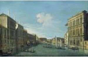 Venice, A View Of The Grand 
Canal From The Palazzo Vendramin-calergi Looking Towards The Cannaregio