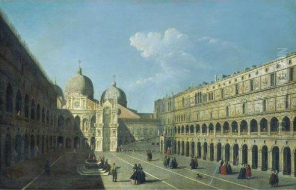 Venice, The Courtyard Of The Palazzo Ducale - view 1