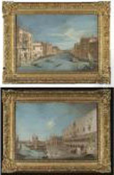 Venice, The Grand Canal, Looking North-east From The Palazzo Balbi To The Rialto Bridge - view 1