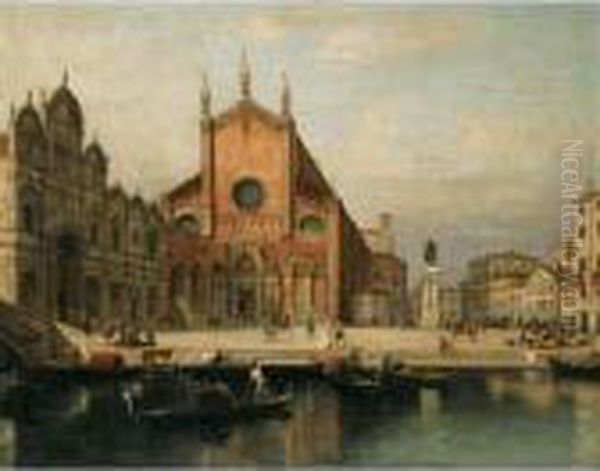 Venice, A View Of The Church Of Ss. Giovanni E Paolo And The Ospedale Di San Marco - view 1
