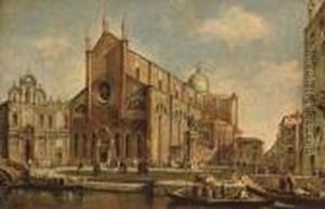Campo San Giovanni E Paolo, Venice by (Giovanni Antonio Canal) Canaletto