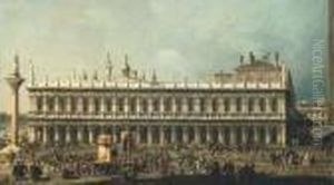 Venice: The Piazzetta Looking West by (Giovanni Antonio Canal) Canaletto