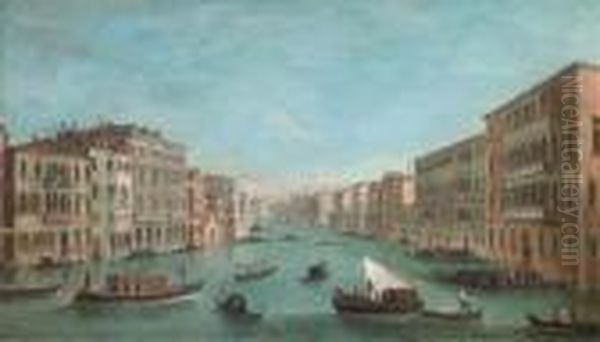 The Grand Canal Looking South
From The Palazzo Foscari And Thepalazzo Moro-lin To Santa Maria Della
Carita - view 1