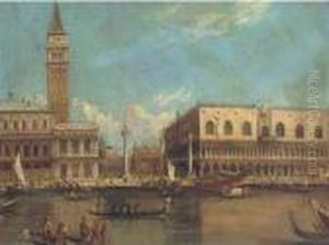 The Molo And The Doge's Palace, Venice by (Giovanni Antonio Canal) Canaletto