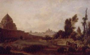 View of Echmiadzin in Armenia