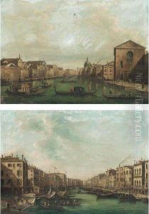 Venice, A View Of The Grand
Canal Looking South-west From The Rialto Bridge To The Palazzo Foscari by (Giovanni Antonio Canal) Canaletto