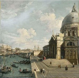 The Entrance Of The Grand Canal,
Venice, Looking East With Santamaria Della Salute And The Dogana by (Giovanni Antonio Canal) Canaletto