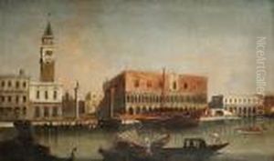 The Molo From The Bacino Di San Marco, Venice by (Giovanni Antonio Canal) Canaletto