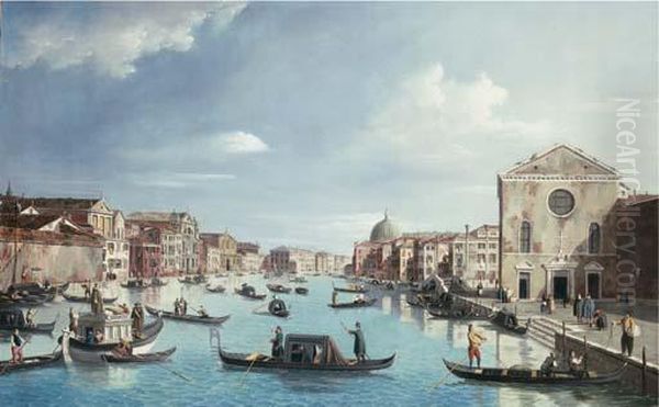 The Grand Canal, Venice Looking North-east From Santa Croce To San Geremia - view 1