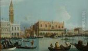 View Of Grand Canal by (Giovanni Antonio Canal) Canaletto