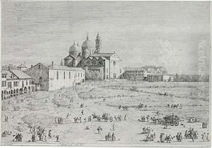 S. Giustina In Pra Della Valle by (Giovanni Antonio Canal) Canaletto
