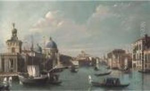 The Entrance To The Grand Canal, Venice by (Giovanni Antonio Canal) Canaletto