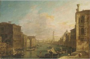 The Grand Canal, Venice, Looking East From The Campo Di S. Vio Towards The Bacino