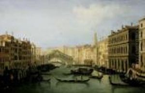 In Venedig. Die Rialtobrucke Von Suden.
