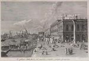 A Publica Bibliotheca Ad Majoris Canalis Initium Porspectus by (Giovanni Antonio Canal) Canaletto