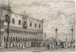 La Piera Del Bando. V. (bromberg 19) by (Giovanni Antonio Canal) Canaletto