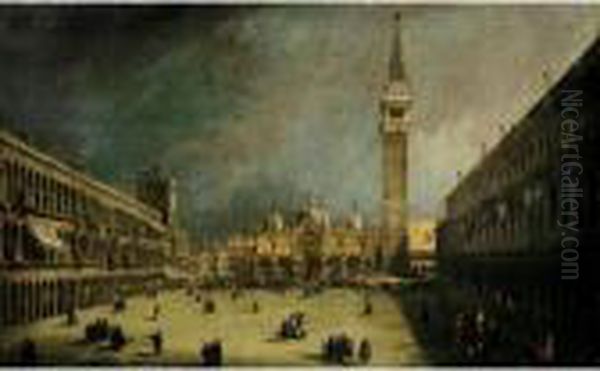 Venice, The Piazza San Marco Looking East Towards The Basilica Di San Marco - view 1