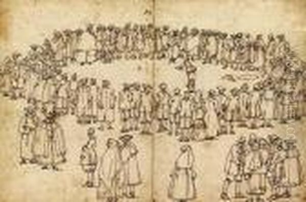 Spectators Watching An Acrobat - view 1