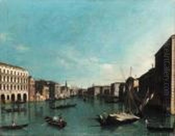 The Grand Canal, Venice, Looking
South From The Palazzi Foscari Andmoro-lin To The Church Of Santa Maria
Della Carita - view 1