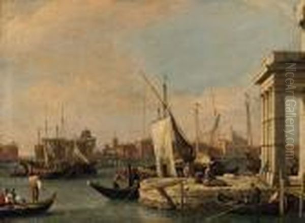 The Quay Of The Dogana And The
Giudecca Canal, Venice, The Churchesof San Giovanni Battista And The
Zitelle Beyond - view 1