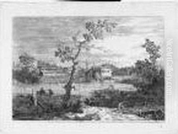 View Of A Town On A River Bank - view 1