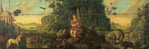 Orpheus charming the animals