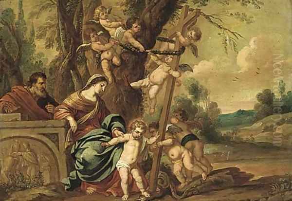 The Virgin and Saint John the Baptist with an allegory of the Fall and the Redemption - view 1