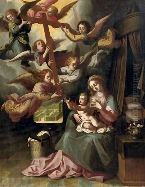 The Christ Child being presented with the Cross - view 1