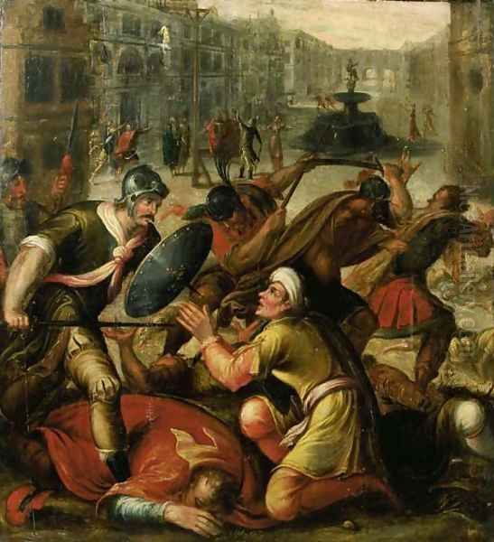 Footsoldiers invading a city - view 1