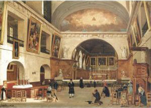 Interieur De L'eglise Saint-jean Sainte-croix A Paris - view 1
