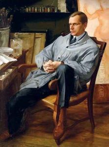 Portrait of Vasilii Shukhaev in his Studio