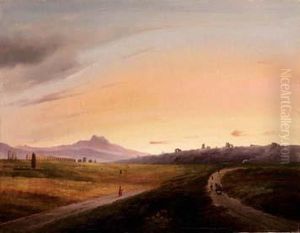 Campagna Romana Con Viandanti