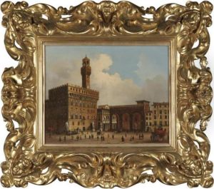 Florence, A View Of The Piazza Della Signoria