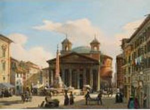 Vue Du Pantheon A Rome