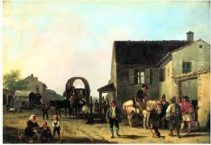 La Halte D'un Cavalier Devant L'auberge