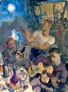 Musicians by Aleksandr Evgen'evich Iakovlev