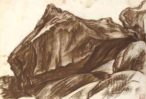 Study of a mountain landscape - view 1