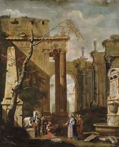 Christ and the Centurion in a ruined temple
