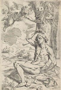 St . Sebastian by Simone Cantarini (Pesarese)