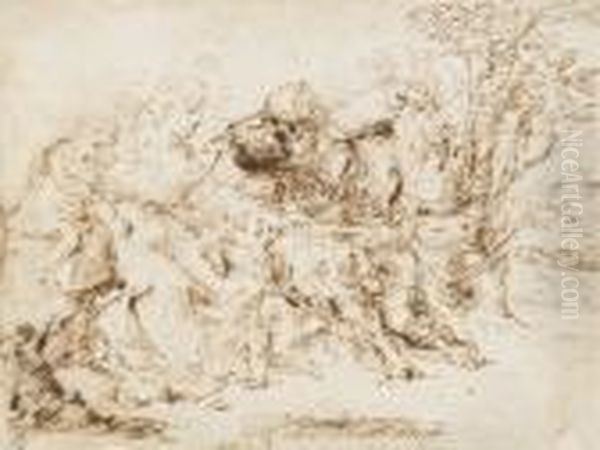 Etude Pour La Sainte Famille Avec Saint Jean-baptiste - view 1