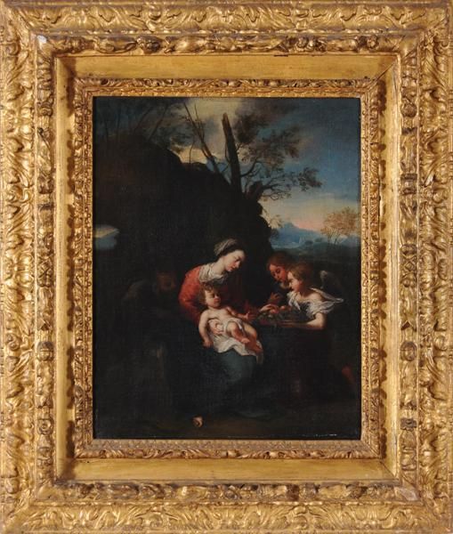 Sacra Famiglia Con Angeli Offerenti - view 1