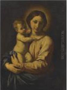 Madonna And Child by Simone Cantarini (Pesarese)