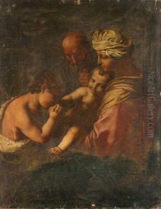 Sacra Famiglia by Simone Cantarini (Pesarese)