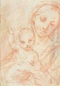Madonna And The Child. Red Chalk
On Paper, Verso Old Collector'snotes In Handwriting And A Crowned
Collector's Mark Madonna And The Child. Red Chalk
On Paper, Verso Old Collector'snotes In Handwriting And A Crowned
Collector's Mark