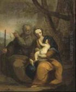 Riposo Durante La Fuga In Egitto by Simone Cantarini (Pesarese)