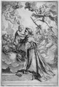Der Hl. Antonius Von Padua by Simone Cantarini (Pesarese)