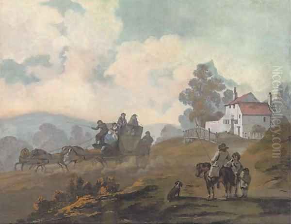 Watching the stagecoach - view 1