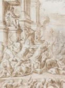 Der Kindermord Des Herodes. by Simone Cantarini (Pesarese)